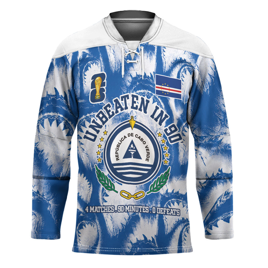 Cape Verde Football Hockey Jersey Blue Sharks - Unbeaten in 90 Minutes