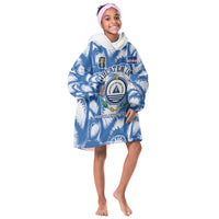 Cape Verde Football Kid Wearable Blanket Hoodie Blue Sharks - Unbeaten in 90 Minutes