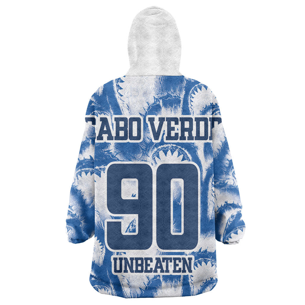 Cape Verde Football Kid Wearable Blanket Hoodie Blue Sharks - Unbeaten in 90 Minutes