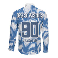 Cape Verde Football Long Sleeve Button Shirt Blue Sharks - Unbeaten in 90 Minutes