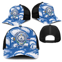 Cape Verde Football Mesh Trucker Cap Blue Sharks-Unbeaten in 90 Minutes