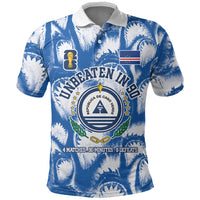 Cape Verde Football Polo Shirt Blue Sharks - Unbeaten in 90 Minutes