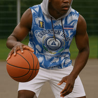 Cape Verde Football Sleeveless Hoodie Blue Sharks - Unbeaten in 90 Minutes
