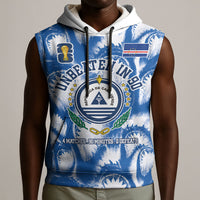 Cape Verde Football Sleeveless Hoodie Blue Sharks - Unbeaten in 90 Minutes