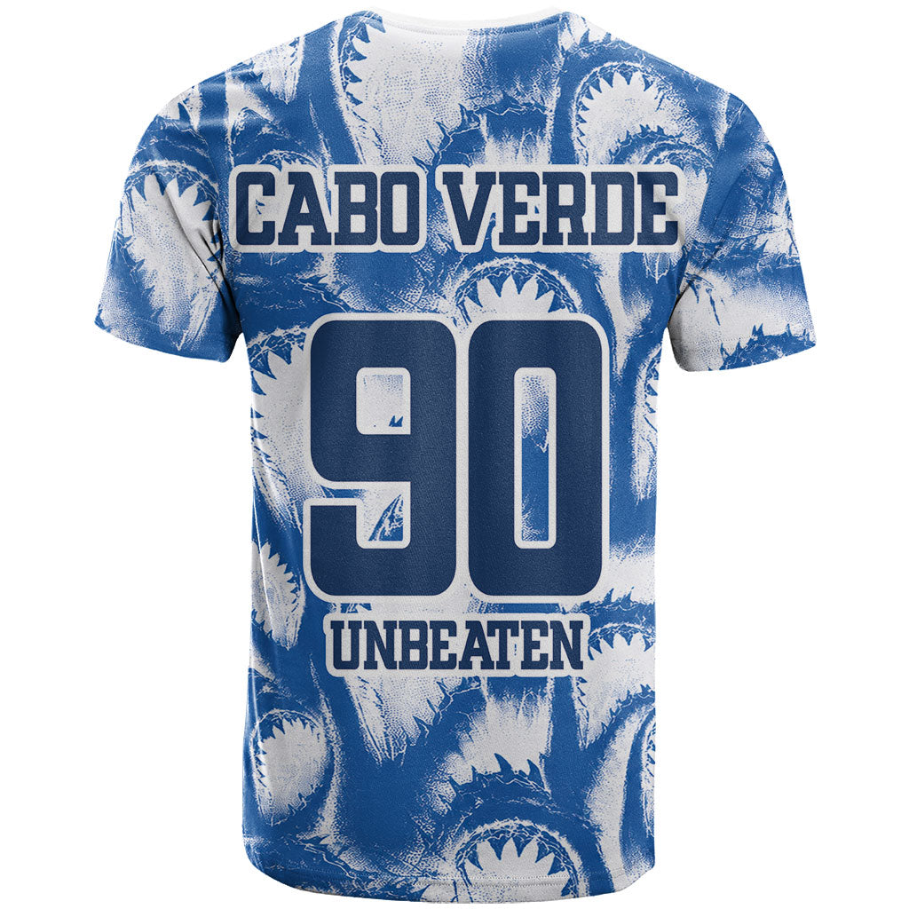 Cape Verde Football T shirt Blue Sharks - Unbeaten in 90 Minutes