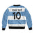 Custom Argentina Rugby 2024 Bomber Jacket Vamos Los Pumas with Jaguar and Floral Pattern - Wonder Print Shop