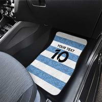 Custom Argentina Rugby 2024 Car Mats Vamos Los Pumas with Jaguar and Floral Pattern - Wonder Print Shop