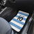 Custom Argentina Rugby 2024 Car Mats Vamos Los Pumas with Jaguar and Floral Pattern - Wonder Print Shop