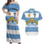 Custom Argentina Rugby 2024 Couples Matching Off Shoulder Maxi Dress and Hawaiian Shirt Vamos Los Pumas with Jaguar and Floral Pattern - Wonder Print Shop