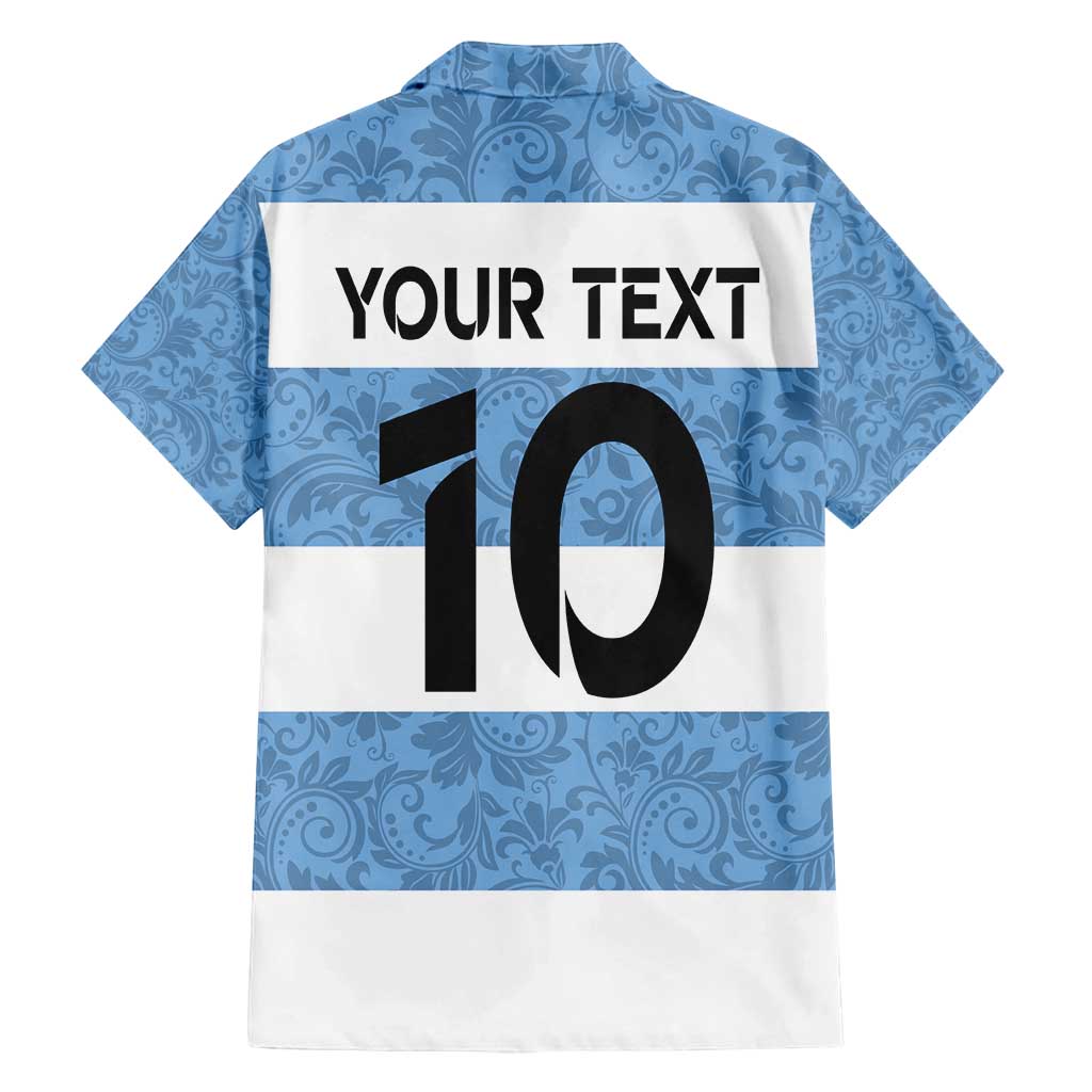 Custom Argentina Rugby 2024 Family Matching Long Sleeve Bodycon Dress and Hawaiian Shirt Vamos Los Pumas with Jaguar and Floral Pattern - Wonder Print Shop