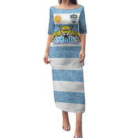 Custom Argentina Rugby 2024 Family Matching Puletasi and Hawaiian Shirt Vamos Los Pumas with Jaguar and Floral Pattern - Wonder Print Shop