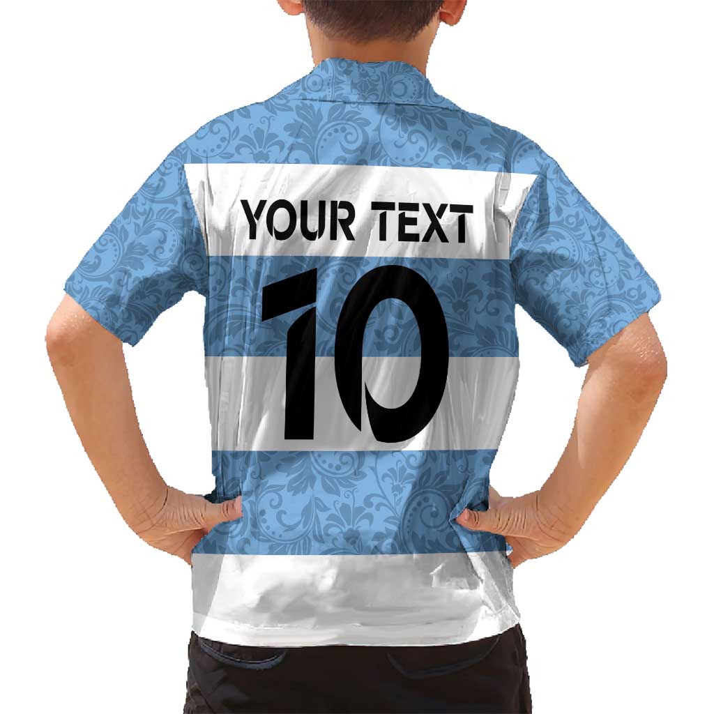 Custom Argentina Rugby 2024 Family Matching Summer Maxi Dress and Hawaiian Shirt Vamos Los Pumas with Jaguar and Floral Pattern - Wonder Print Shop