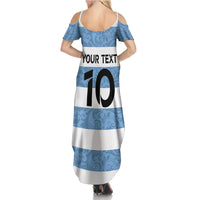 Custom Argentina Rugby 2024 Family Matching Summer Maxi Dress and Hawaiian Shirt Vamos Los Pumas with Jaguar and Floral Pattern - Wonder Print Shop