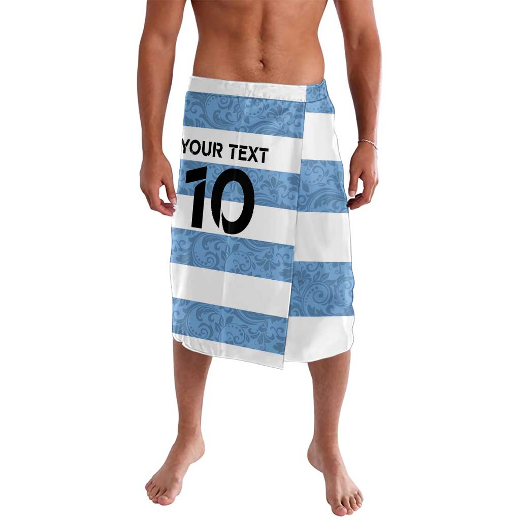 Custom Argentina Rugby 2024 Lavalava Vamos Los Pumas with Jaguar and Floral Pattern - Wonder Print Shop