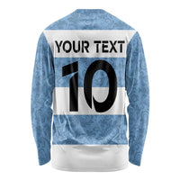Custom Argentina Rugby 2024 Long Sleeve Shirt Vamos Los Pumas with Jaguar and Floral Pattern - Wonder Print Shop