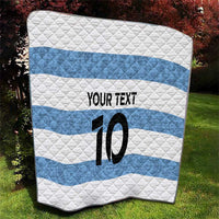 Custom Argentina Rugby 2024 Quilt Vamos Los Pumas with Jaguar and Floral Pattern - Wonder Print Shop