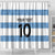 Custom Argentina Rugby 2024 Shower Curtain Vamos Los Pumas with Jaguar and Floral Pattern