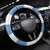 Argentina Rugby 2024 Steering Wheel Cover Vamos Los Pumas with Jaguar and Floral Pattern - Wonder Print Shop