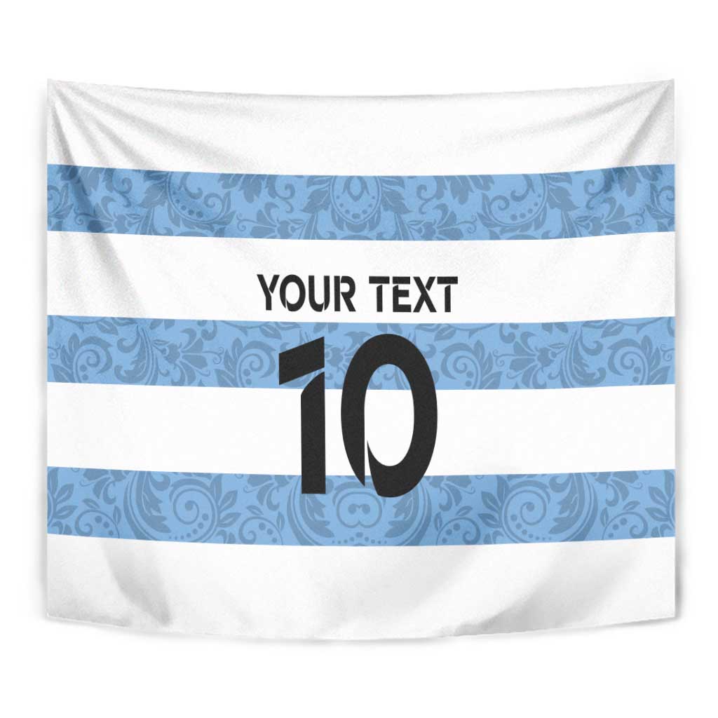 Custom Argentina Rugby 2024 Tapestry Vamos Los Pumas with Jaguar and Floral Pattern - Wonder Print Shop