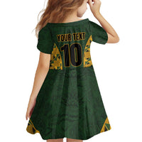 Custom South Africa Rugby 2024 Family Matching Long Sleeve Bodycon Dress and Hawaiian Shirt Go Champion Springboks and Kente Pattern - Wonder Print Shop