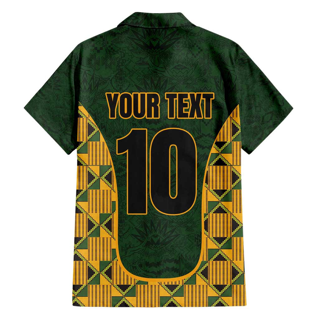Custom South Africa Rugby 2024 Family Matching Long Sleeve Bodycon Dress and Hawaiian Shirt Go Champion Springboks and Kente Pattern - Wonder Print Shop