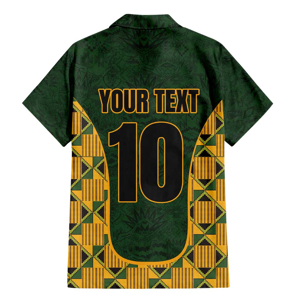 Custom South Africa Rugby 2024 Family Matching Mermaid Dress and Hawaiian Shirt Go Champion Springboks and Kente Pattern - Wonder Print Shop