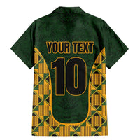 Custom South Africa Rugby 2024 Family Matching Mermaid Dress and Hawaiian Shirt Go Champion Springboks and Kente Pattern - Wonder Print Shop