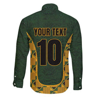 Custom South Africa Rugby 2024 Family Matching Short Sleeve Bodycon Dress and Hawaiian Shirt Go Champion Springboks and Kente Pattern - Wonder Print Shop