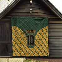 Custom South Africa Rugby 2024 Quilt Go Champion Springboks and Kente Pattern - Wonder Print Shop
