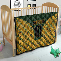Custom South Africa Rugby 2024 Quilt Go Champion Springboks and Kente Pattern - Wonder Print Shop
