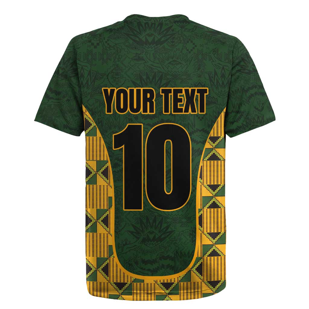 Custom South Africa Rugby 2024 Rugby Jersey Go Champion Springboks and Kente Pattern - Wonder Print Shop