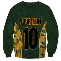 Custom South Africa Rugby 2024 Sweatshirt Go Champion Springboks and Kente Pattern - Wonder Print Shop