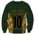 Custom South Africa Rugby 2024 Sweatshirt Go Champion Springboks and Kente Pattern - Wonder Print Shop
