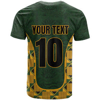 Custom South Africa Rugby 2024 T Shirt Go Champion Springboks and Kente Pattern - Wonder Print Shop