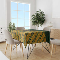 Custom South Africa Rugby 2024 Tablecloth Go Champion Springboks and Kente Pattern - Wonder Print Shop