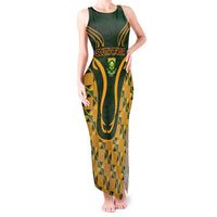 Custom South Africa Rugby 2024 Tank Maxi Dress Go Champion Springboks and Kente Pattern - Wonder Print Shop