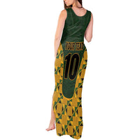 Custom South Africa Rugby 2024 Tank Maxi Dress Go Champion Springboks and Kente Pattern - Wonder Print Shop