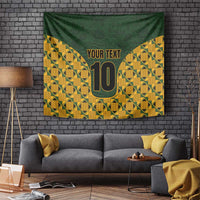Custom South Africa Rugby 2024 Tapestry Go Champion Springboks and Kente Pattern - Wonder Print Shop