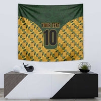 Custom South Africa Rugby 2024 Tapestry Go Champion Springboks and Kente Pattern - Wonder Print Shop