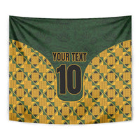 Custom South Africa Rugby 2024 Tapestry Go Champion Springboks and Kente Pattern - Wonder Print Shop