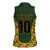 Custom South Africa Rugby 2024 Women Sleeveless Polo Shirt Go Champion Springboks and Kente Pattern - Wonder Print Shop