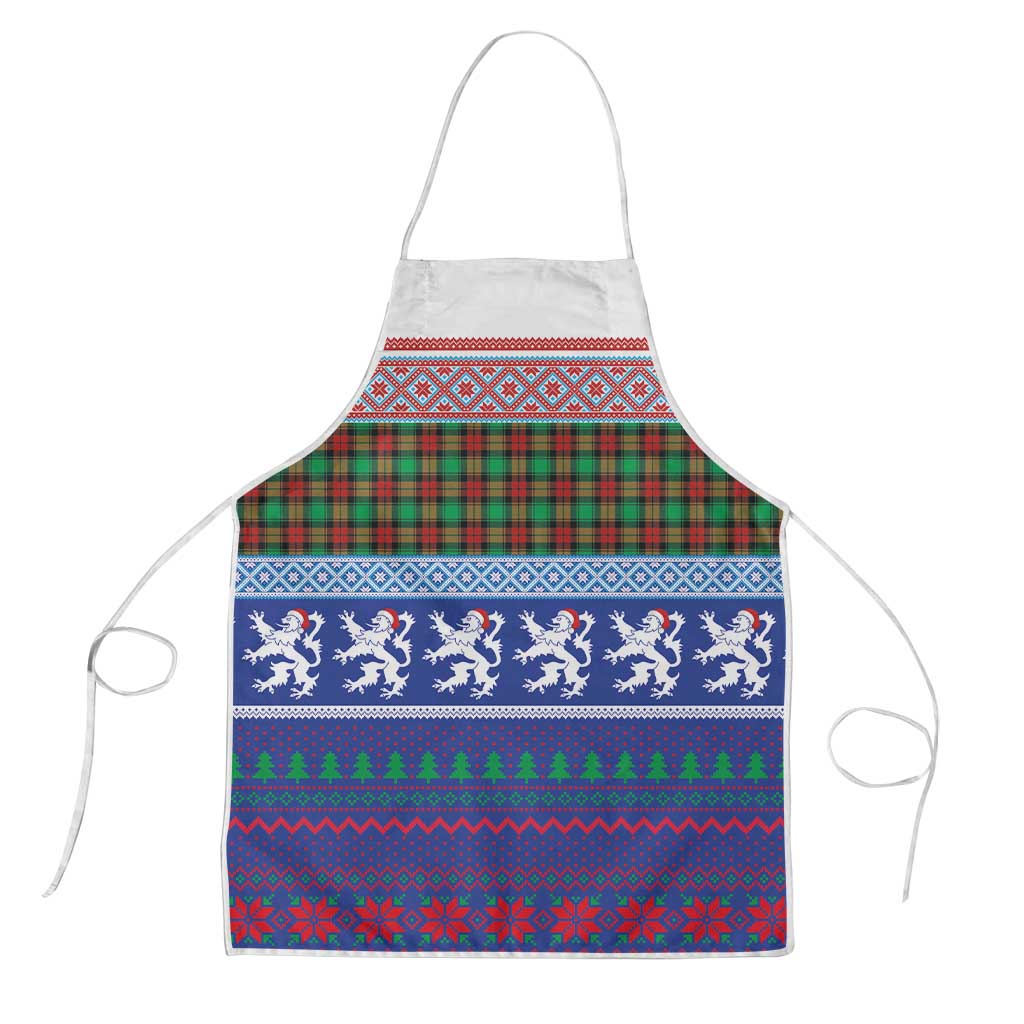 Scottish Christmas Apron Xmas Royal Lions and Tartan - Wonder Print Shop