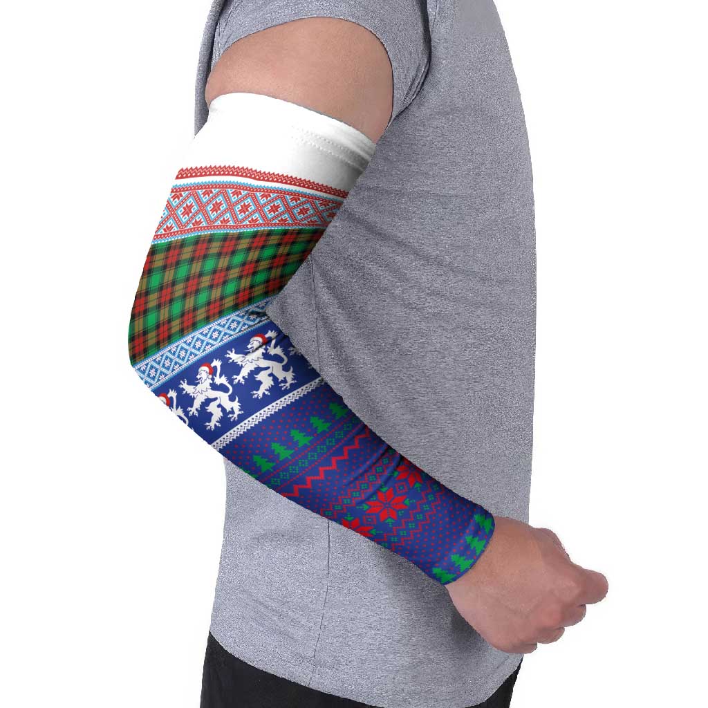 Scottish Christmas Arm Sleeves Xmas Royal Lions and Tartan - Wonder Print Shop