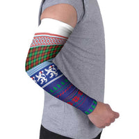 Scottish Christmas Arm Sleeves Xmas Royal Lions and Tartan - Wonder Print Shop