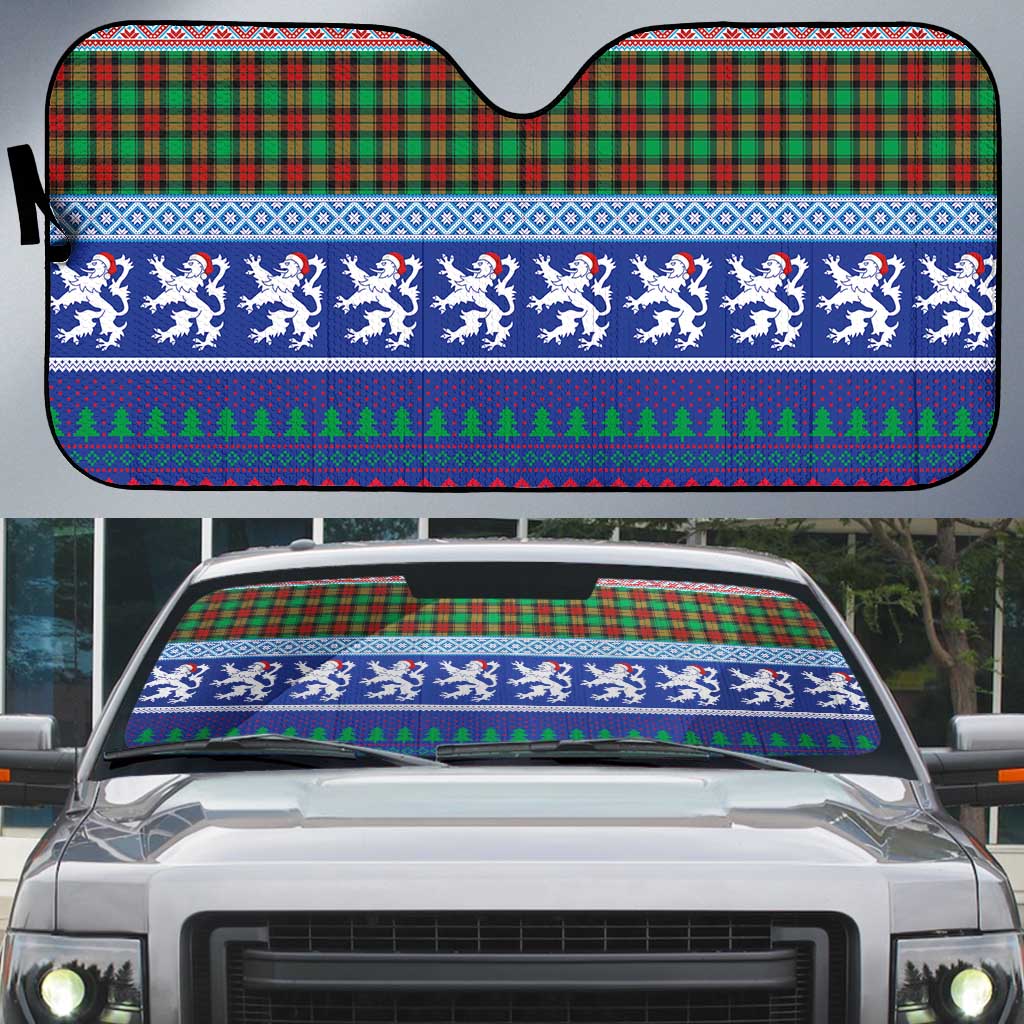 Scottish Christmas Auto Sun Shade Xmas Royal Lions and Tartan - Wonder Print Shop