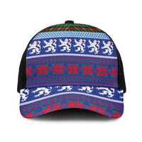 Scottish Christmas Baseball Net Cap Xmas Royal Lions and Tartan - Wonder Print Shop