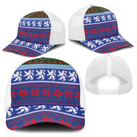 Scottish Christmas Baseball Net Cap Xmas Royal Lions and Tartan - Wonder Print Shop