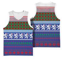 Scottish Christmas Basketball Jersey Xmas Royal Lions and Tartan - Wonder Print Shop