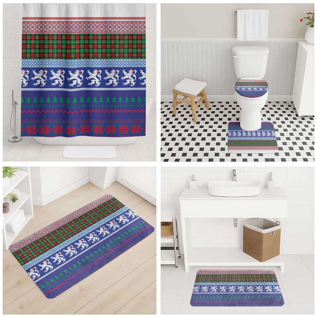 Scottish Christmas Bathroom Set Xmas Royal Lions and Tartan - Wonder Print Shop