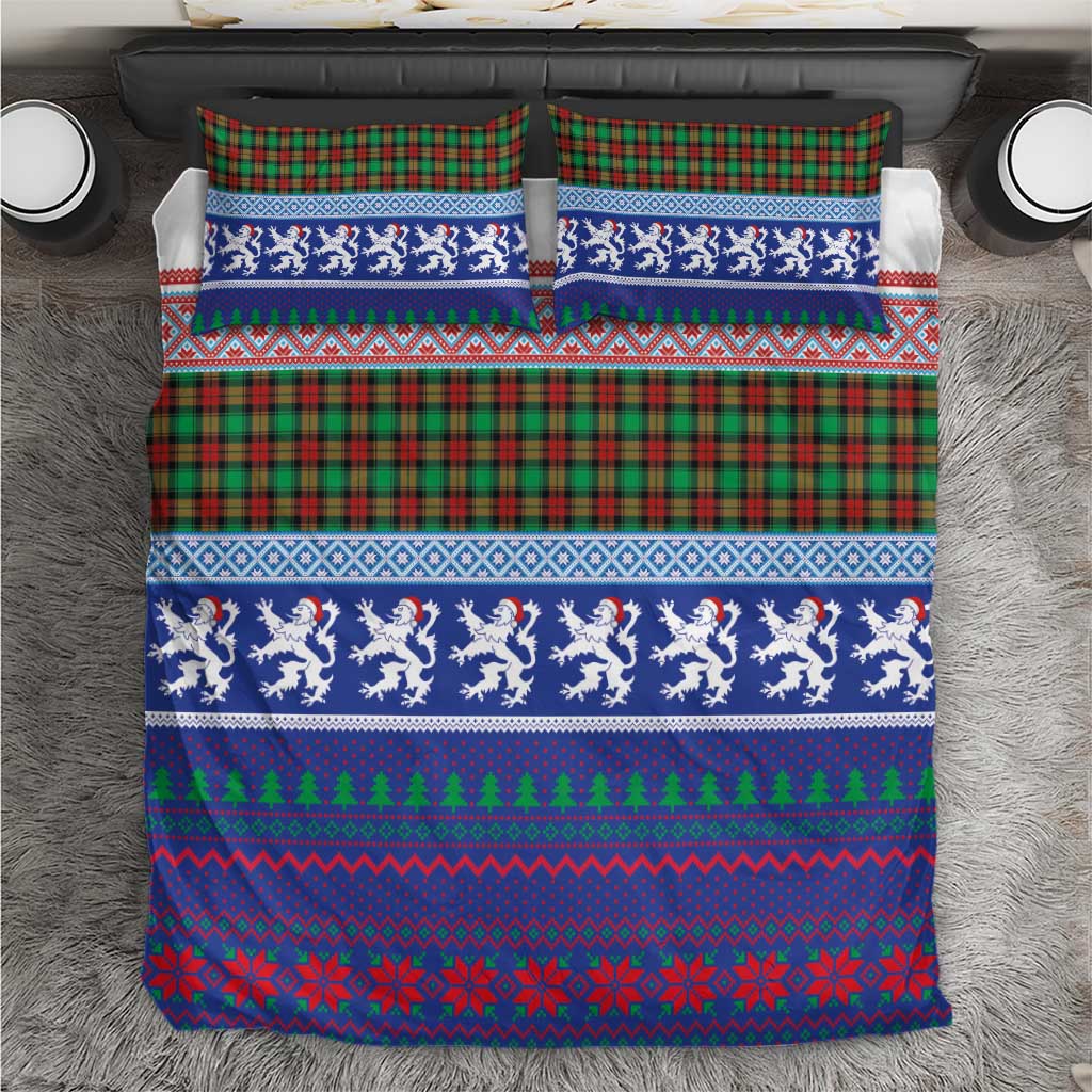 Scottish Christmas Bedding Set Xmas Royal Lions and Tartan - Wonder Print Shop